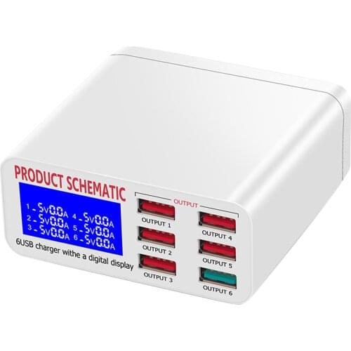 6 Ports USB Charger HUB Quick Charge 3.0 Phone Charger QC3.0 Fast Charger US