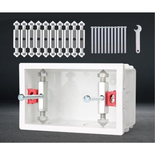 86 Type Cassette Repair Devic Wall Mount Junction Box Repair Device for 86 Wall Plate Switch and Socket Insulated Lever 86*86mm