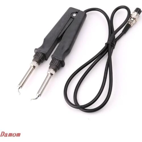 902 ESD SMD Double Soldering Iron Tweezer Handle Clip Heating Plier Soldering Station Accessories
