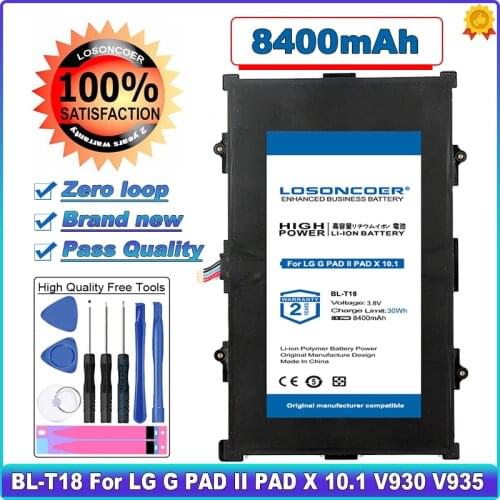 2021 New Arrivals BL-T18 8400mAh For LG G PAD II PAD X 10.1 V930 V935 Tablet PC Battery