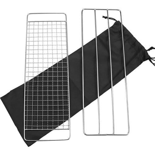 Barbecue Grill Pot Rack BBQ Net Mesh Rack Camping Pot Rack Outdoor Barbecue Mesh Grill for Outdoor Camping Hiking Fishing