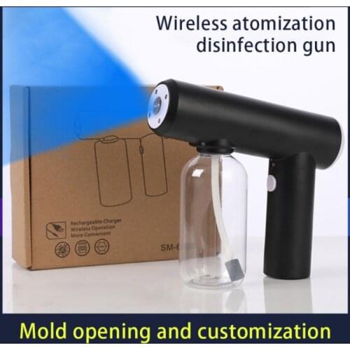 800ML Wireless Electric Sanitizer Sprayer Nano Blue Light Steam Spray Disinfection Sprayer Gun USB Charging For Home Office