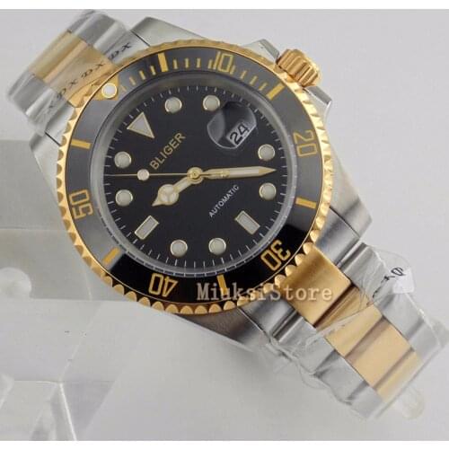 40mm Luminous sapphire automatic Sea gull Nouvelle mode de Montre Bleu Verre bracelet en cuir montres-bracelets hommes Pas Cher