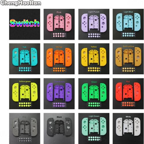 ChengHaoRan For Nintendo Switch NS NX Joy-Con Controller Replacement L R Housing Shell Cover Case&Black Pink Left Right Buttons