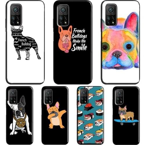 Cartoon French Bulldog Cool For Xiaomi Mi 11 Ultra Note 10 Lite Mi 9T 10T Pro A3 Coque For POCO X3 Pro M3 F1 F3 Case