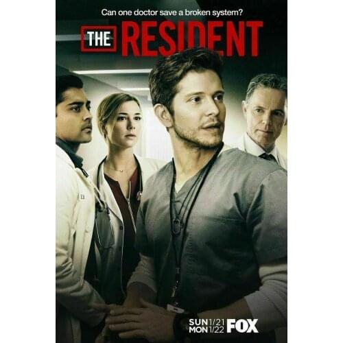 The Resident Matt Czuchry TV Series Season 2 Silk Fabric Wall Poster Art Decor Sticker Bright