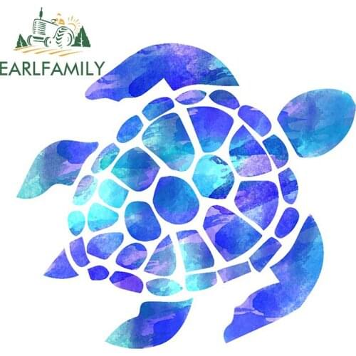 EARLFAMILY 13cm x 11.8cm for turtle (6)750.682.jpg Auto Bumper Window Stickers Fashion DIY Hip hop Repair sticker body for car