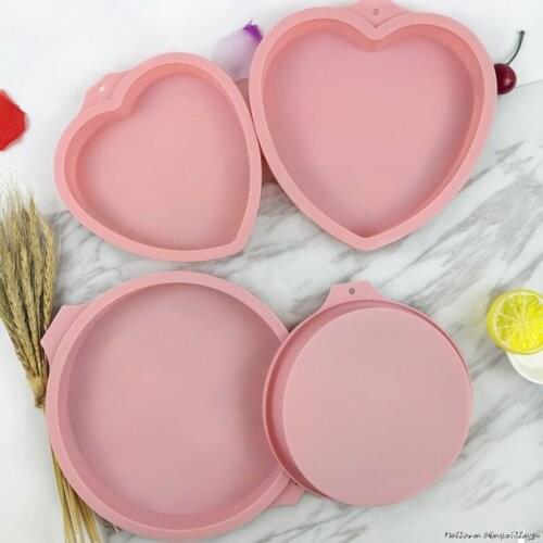 6/8 Inch Heart Shaped Round Cake Mold Removable Bottom Thicken Chocolate Cake Pan Tin Baking Mold Baking Dish Mould