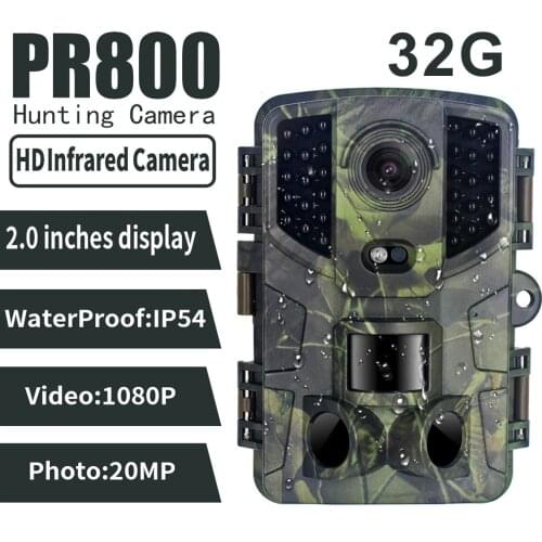 Newest Hunting Trail Cameras PR800 20MP 1080P Wildlife Camera Photo Traps Night Vision SMS MMS SMTP Email Cellular Surveillance