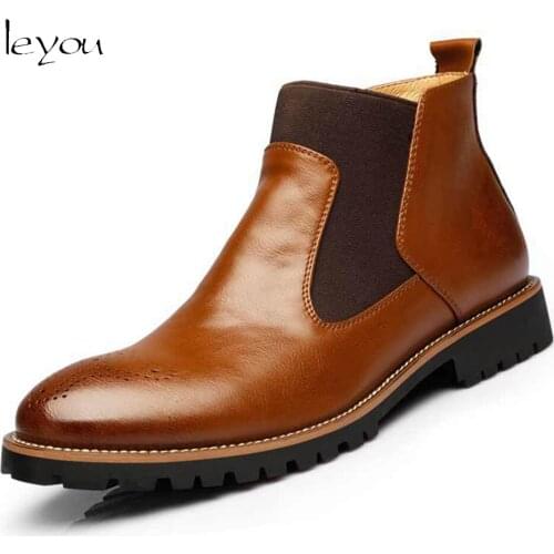 Leyou Men's Chelsea Boots