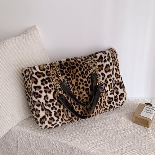 Fashion Plush Big Women Handbag Plush Large Chain Ladies Shoulder Bag Large Capacity Lady Handbag