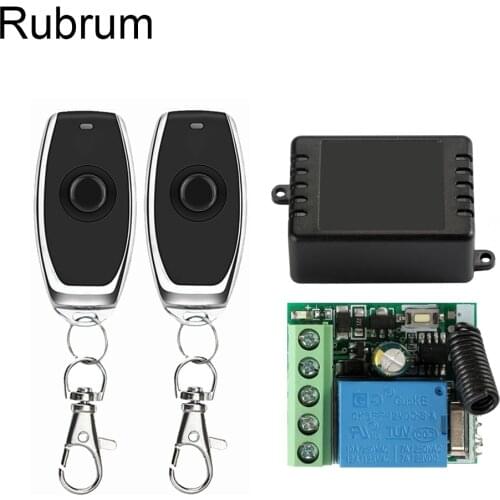 Rubrum 433 Mhz DC 12V 1CH Relay Receiver Module Universal Wireless Remote Control Switch RF Transmitter Electronic Lock Control