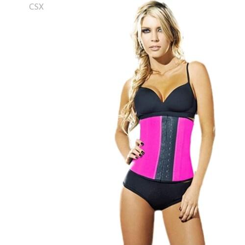 MwOiiOwM Body shapers steel bones Waist Trainer Latex Waist Cincher Women Rubber Waist Corsets Slimming Belt 63