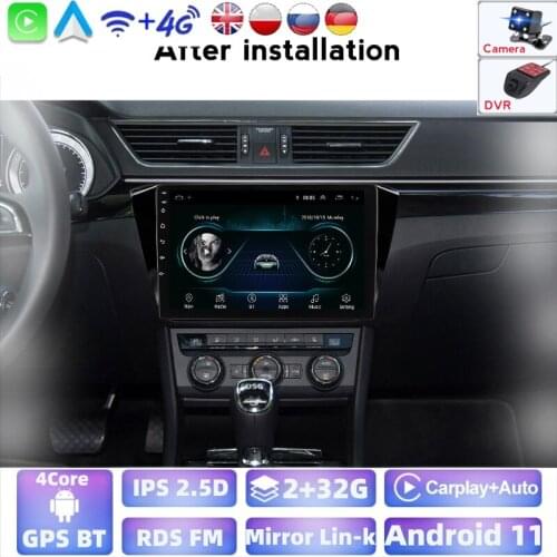 Car Radio Navigation GPS For Skoda Superb 3 2016- 2019 Car Multimedia Video Player Android 4 Core Wifi USB BT FM SWC No 2Din Dvd