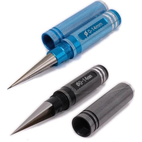 RCAWD 1PC 0-14mm RC Body Shell Cover Hole Reamer Light 1/10 1/8 1/5 1/16 Pilot For RC Model Hobby Repairing Cover Hole Toy