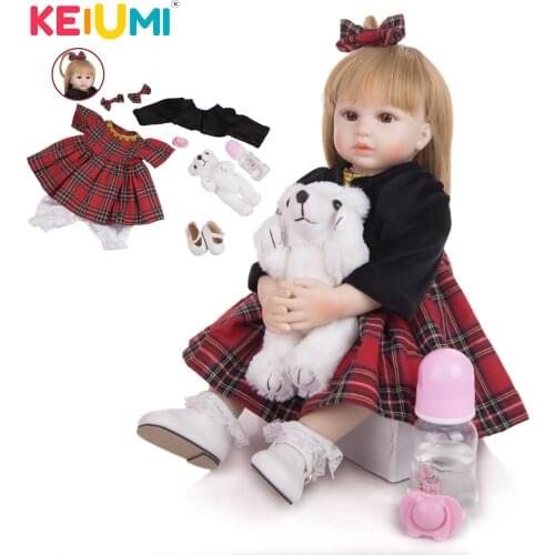 19 Inch KEIUMI Silicone Reborn Baby Boneca Princess 48 CM Reborn Dolls Toy Handmade DIY Cosplay Gifts To Child Birthday