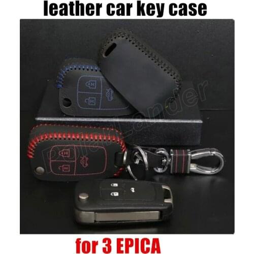 Only Red best selling hand sewing leather car key case cover fit for CHEVROLET NEW CRUZE SIAL 3 EPICA