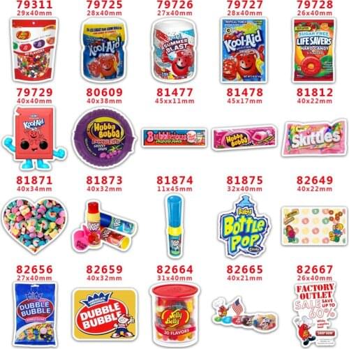 DIY Craft Supplies Sewing Accessories Cartoon Candy Printed Planar Resins Mold 30 Pieces. PR-79311