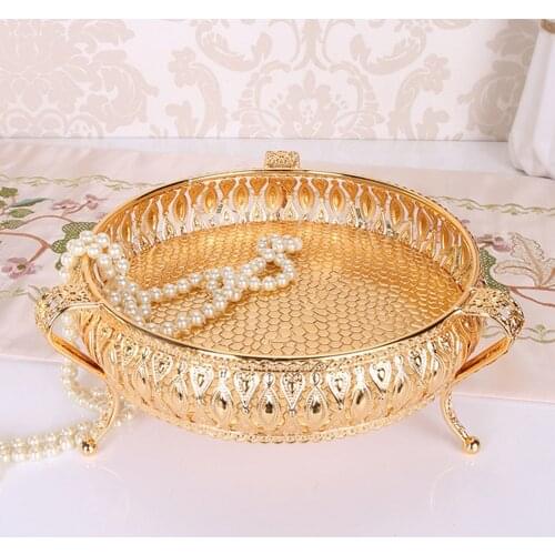 Jewelry Display Plate Necklace Ring Earrings Tray Holder Storage Rack Metal Jewelry Holder Organizer Decoration jewelry New