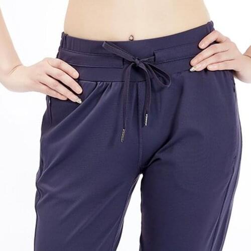 Women workout Pants Drawstring Fitness Jogger Butter Soft Leggings with two side pockets Full length