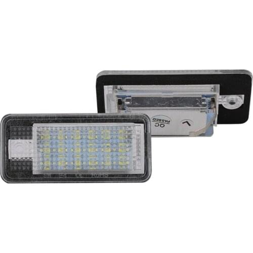 10PCS Lights Bulb License Plate Number Light White Lamp For Audi A3 S3 A4 S4 B6 A4 S4 B7 A6 C6 S6 Q7 A8 S8 D3 RS4 RS6