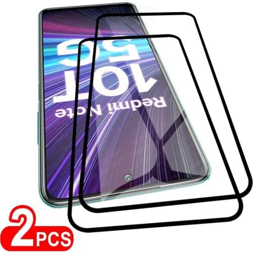 2 PCS Protective Glass For Xiaomi Redmi Note 10T Full Cover Screen Protector Film For Reme Remi Red Note10T Tempered Glass