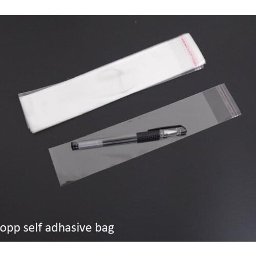 2018 Clear Resealable Bopp/ Pvc Bags 2.5x13cm(10+3) Transparent Opp Gift Plastic Packaging Bag Self Adhesive Seal 1000pcs/lot