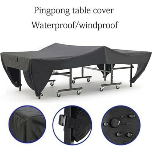210D Waterproof Table Tennis Table Protective Cover Ping Pong Dustproof Table Cover For Indoor Outdoor UV Resistant Cover