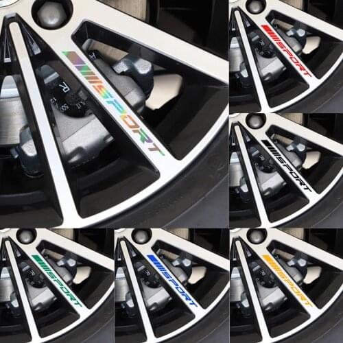 4pcs Car Alloy Rims Wheel Stickers Vinyl Auto DIY Decals For mitsubishi lancer asx outlander pajero l200 galant Car Accessories