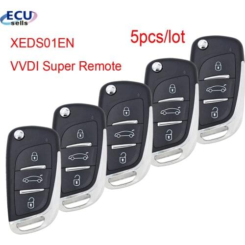 5pcs X Xhorse XEDS01EN VVDI Super Remote with XT27A01 XT27A66 Chip Work for VVDI2 /VVDI Key Tool Max