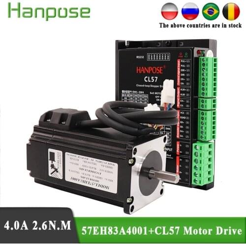 57EH83A4001 NEMA23 2.6N.m Stepper Motor 57x83mm CL57 Closed Loop Servo Driver 57CME26 CNC Controller Kit for 3D printer
