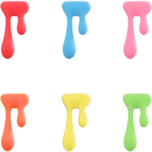 6PCs Water Drop Modeling Wine Glass Mark Multi-Purpose Goblet Flat Cup Bowl Tableware Ornament Family Holiday Decoration