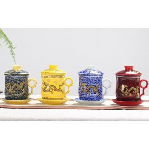 Free shipping 4 different colors ceramic mugs, personal boss drinking ware