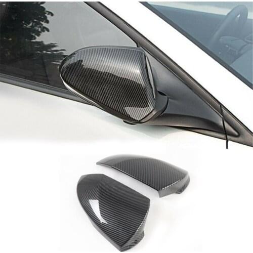 Carbon Fiber Side Door Rearview Mirror Cover Trim Decoration for Hyundai Elantra 2021 Car Accessories