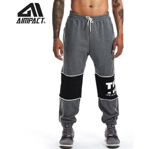 Aimpact Hiphop Cotton Pants for Men New Fashion Casual Sweatpants Male Sport Jogging Track Pants Biker Hippie Trousers am5215