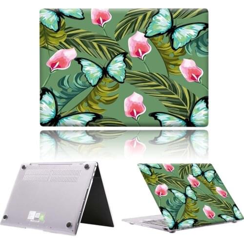 Green Butterfly New PVC Laptop Case For Huawei MateBook 13/13 AMD Ryzen/14/D14/D15/X 2020/X Pro/Pro 16.1/Honor MagicBook 14/15