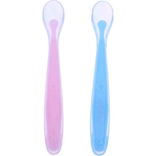 Baby Learn To Eat Small Spoon Safety Silicone Soft Does Not Hurt The Tongue Baby Spoon To Protect The Babys Mouth