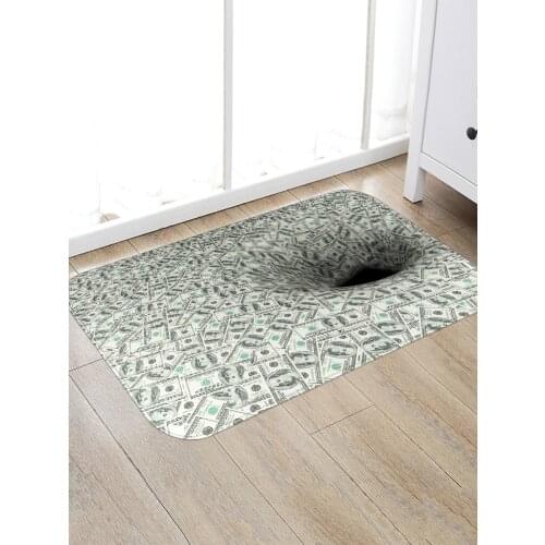 US Dollar Print Doormat Boho Rug Carpet Area Indoor Outdoor Rugs Non Slip Front Door Mats for Living Room