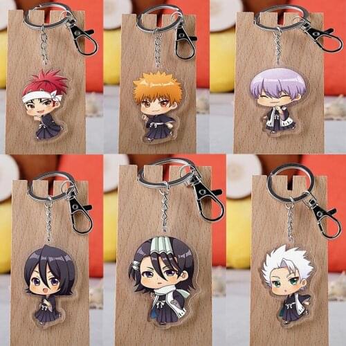Anime Bleach Keychain Double Sided Acrylic Key Chain Pendant Cartoon Key Ring Holder For Boys Girls Children Day Gifts 5.5cm
