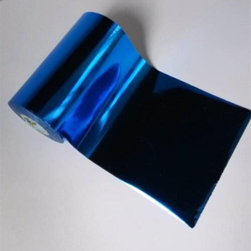 Hot stamping foil hot press on paper or plastic deep blue color 16cm x 120m heat transfer film