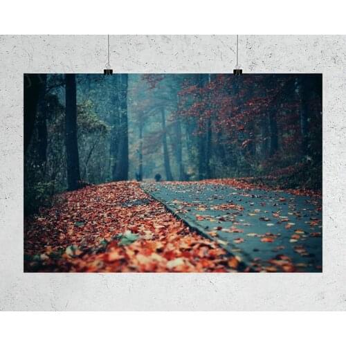 H007 Nature Autumn Silence Landscapes 01 Wall Sticker Silk Poster Art Home Decoration