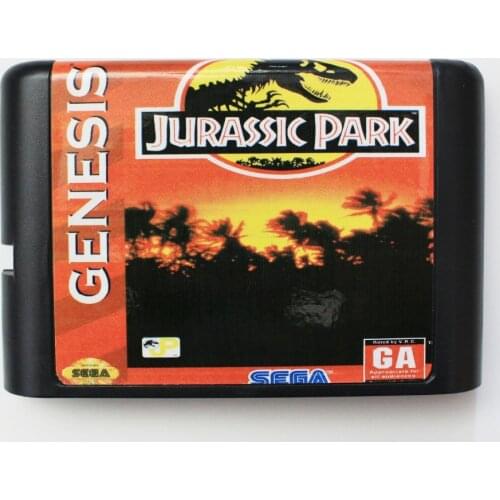Jurrasic Park 16 bit SEGA MD Game Card For Sega Mega Drive For Genesis