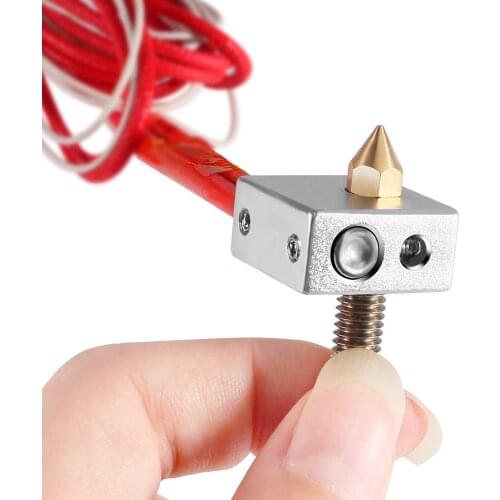 DIY Hotend Kit Nozzle MK8 Extruder Throat Heater 1.75mm/0.4mm Extruder Heater Block For Raprep i3 Anet A2 A8 3D Printer Parts