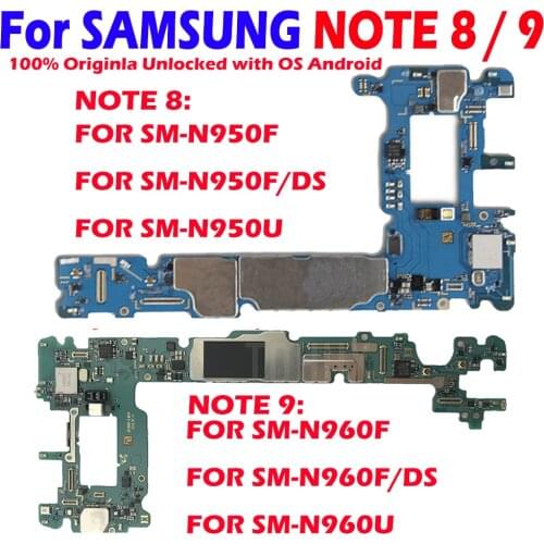 100% Tested Unlock for Samsung Note 8 N950F N950FD Motherboard Full Function Mainboard for SM-N950U Logic Boards with full chips