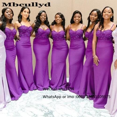 Mbcullyd African Bridesmaid Dresses Long 2020 Applique Lace Kenya Wedding Guest Dress Mermaid vestidos de fiesta de noche Cheap