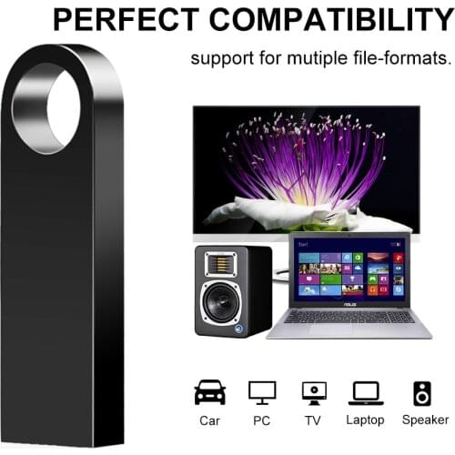 Metal memoria usb flash drive 32GB pendrive 128GB 64GB waterproof pen drive 16GB 8GB flash usb 2.0 cle usb stick key Custom logo