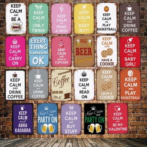[ Mike86 ] Keep Calm Funny Beer school Paris TENNIS Metal Sign Vintage Store Retro Iron Painting Poster Art 20*30 CM LT-1976
