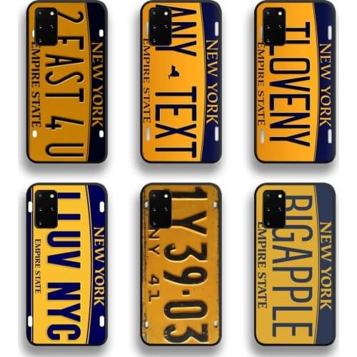 License Plate Number New York Phone Case For Samsung Galaxy S21 Plus Ultra S20 FE M11 S8 S9 plus S10 5G lite 2020