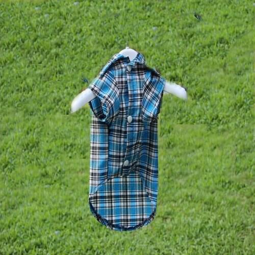 New Pet Clothes Spring and Summer Thin Dog Plaid Shirt Small and Medium-sized Dogs Dog Clothes Cats and Dogs Five-color Shirt