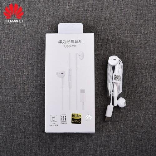 Original HUAWEI CM33 Earphone USB Type-C In Ear Hearphone Headset With Mic For HUAWEI Mate 10 20 Pro 20 X RS P10 20 30 Note 10 4